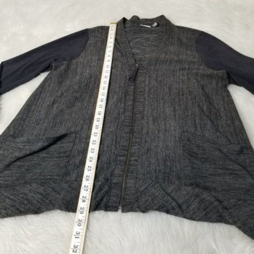 LOGO Lori Goldstien Full Zip Heather Gray Sweater Women's Extra Large A266500 - Picture 8 of 11